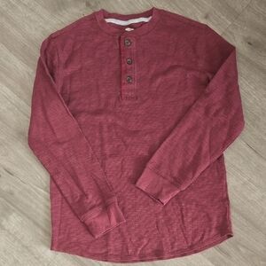 3/$15🌟 Boy's Maroon Henley Shirt